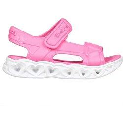 Sandalias Skechers Heart Lights para niñas en color rosa