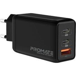 Promate GanPort3-65PD Carregador Dual USB-A/USB-C Negro