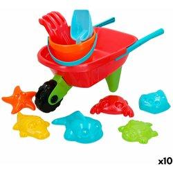 Set de Juguetes de Playa Colorbaby Carretilla Polipropileno (10 Unidades)