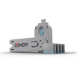 Lindy USB PORT LOCKS 4X BLUEKEY