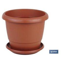 Maceta COFAN Marron Gardenia con Plato U (35 x 28.8)