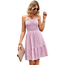 Vestido de tirantes informal con falda larga, liso, suelto, sin mangas para mujer