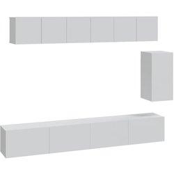 Conjunto 6 de muebles para TV VIDAXL madera contrachapada blanco