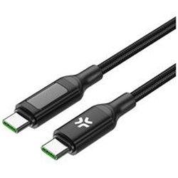 Cable USB-C Celly USBCUSBC100WLED Negro