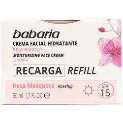 BABARIA ROSA MOSQUETA CREMA FACIAL HIDRATANTE REAFIRMANTE VEGANO RELLENO 50ML