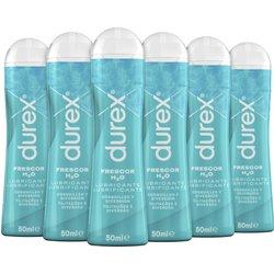 Lubricantes Durex Lote x6 50ml, para sexo seguro. Descubre el tuyo y disfruta. Original, Calor, Frescor. Fresa y Perfect Connection