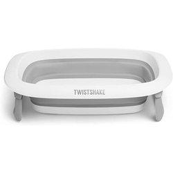 Twistshake Bañera Plegable de Bebé y Recién Nacido para Ducha, Baño Portátil para Niños, Antideslizante y Cómodo, 0 mes+, Capacidad: 30L, Gris/Blanco