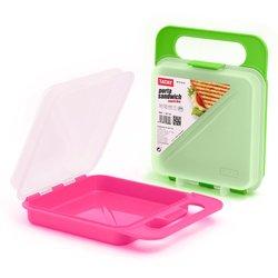 TATAY - Set de 2 Porta Sandwiches Infantiles Reutilizables. Rosa y Verde