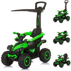 Correpasillos ATV con Mango Parental y Capota de CHIPOLINO green