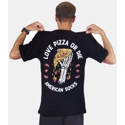 Camiseta AMERICAN SOCKS LOVE PIZZA OR DIE - Black