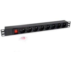 Regleta alimentacion rack 19 1u 8 tomas con interruptor