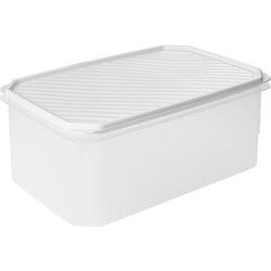 TATAY Top Flex - Recipiente Rectangular Plano 4.7L con Cierre a Presión. Blanco