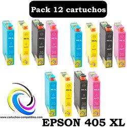 4 Cartuchos compatibles Epson 405XL Pro WF-3820 WF-3825 WF-4820 WF-4825