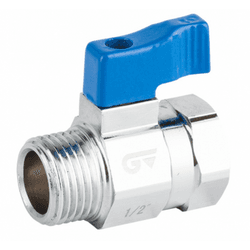 GENEBRE Llave Paso Bola Mini 1/4" M-H Azul Genebre LPBM14MA