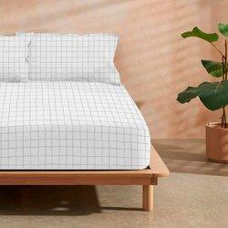 Sábana Bajera Ajustable Decolores Bretaña Multicolor Cama de 90