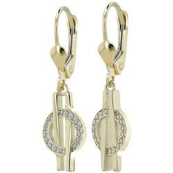 Joyas Oro 8K – Pendientes de Aro en Oro con Circonitas Mayla