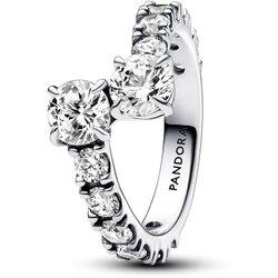 Pandora Anillo en plata de ley Banda Brillante Superpuesta 193149C01 , para Mujer