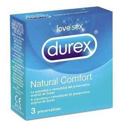 X4 CAJAS DUREX PRESERVATIVOS NATURAL COMFORT 3 UDS TOTAL 12 UNIDADES