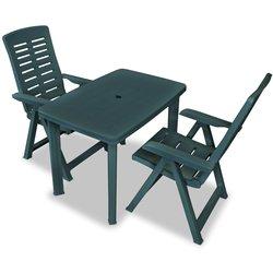 3 piezas de plástico verde Bistro Set