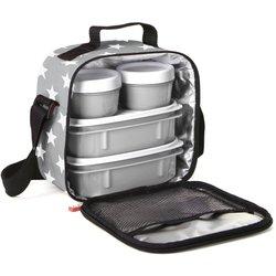 TATAY Urban Food Casual - Bolsa Térmica Porta Alimentos 3L con Recipientes. Stars Grey