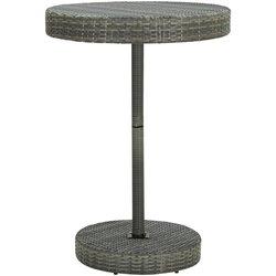 Mesa de jardín gris 75,5x106 cm en polyrattan