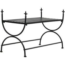 Banco VIDAXL Negro Metal (83x42x55 cm)