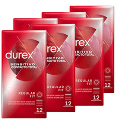 Durex - Preservativos Contacto Total para Mayor Sensación Pack 72 condones para un sexo seguro