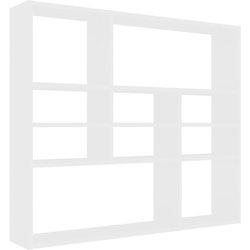 Estante de pared blanco 90x16x78 cm en multicapa