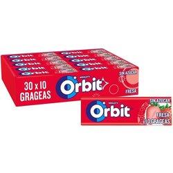 Chicles Orbit Fresa formato gragea. 30u