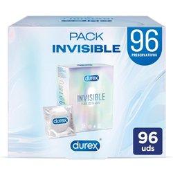 Durex Preservativos Invisible, Ultra Fino Diseñado para Optimizar Sensaciones, Pack 96 condones