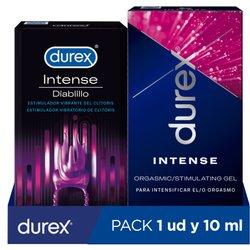 Durex Anillo Vibrador Intense Orgasmic Diablillo Estimulador Clítoris + Durex Gel Intense Orgasmic Estimulador del clítoris