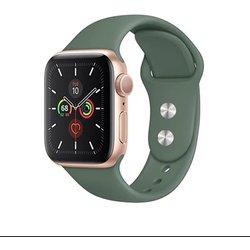 Bracelete SmoothSilicone para Apple Watch Series 9 45mm Verde Escuro