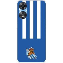 Funda para Oppo A78 5G del Real Sociedad de Fútbol rayas verticales  - Licencia Oficial Real Sociedad de Fútbol