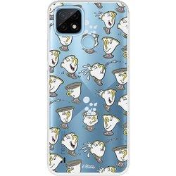 Funda para Realme C21 Oficial de Disney Chip Potts Siluetas - La Bella y la Bestia