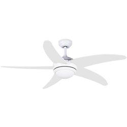 Ventilador de techo con luz motor dc ragnar blanco/madera 132 cm