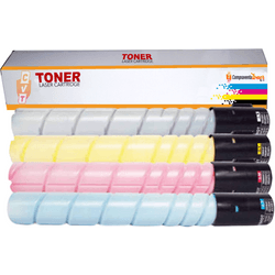 Pack 4 Cartuchos de Toner TN324 TN-324 / TN512 TN-512 Compatible con Konica Minolta Bizhub C258 / C308 / C368 - C454 / C554