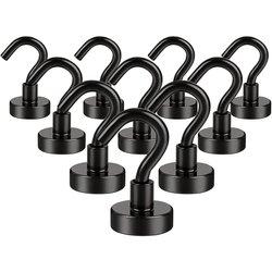 [Pack 10] Ganchos magnéticos, Imanes con Gancho, Super fuerte ganchos de imán de neodimio ganchos magnéticos de 16mm ultra potentes ganchos, Pared para los Accesorios de Cocina Almacenamiento