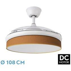 Ventilador DC Moda 72W Blanco/Naranja 3 Aspas FABRILAMP