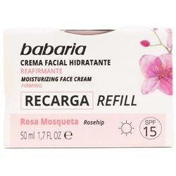 BABARIA ROSA MOSQUETA CREMA FACIAL HIDRATANTE REAFIRMANTE VEGANO RELLENO 50ML