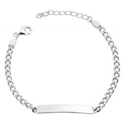 Pulsera en Plata de Ley 925 Nidal Bañada en Rodio