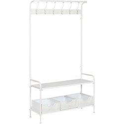 Recibidor con Cajones Home ESPRIT Blanco Metal 110 x 36 x 186 cm