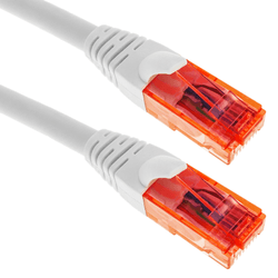 Cable de red ethernet lan rj45 utp 24 awg ultra flexible cat. 6a blanco 20 m