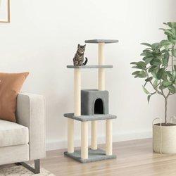 Árbol para Gatos con Rascadores de Sisal Gris Claro 105 cm