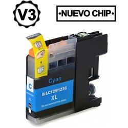 Compatible Cartucho de tinta Brother LC123C cian LC121C