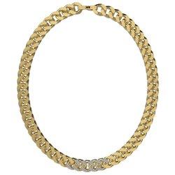 Guess Collar Hombre Champions De Acero Dorado