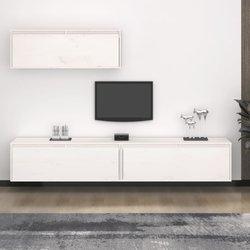 Conjunto 3 Mueble de TV VIDAXL Blanco Madera (100x30x35 cm)