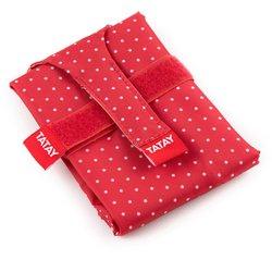 TATAY Baguette Porta Bocadillos Urban Food Textil Reutilizable e Impermeable Dots Rojo