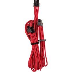 Corsair Cable dual PCIe con funda premium, paquete doble (Gen 4), rojo