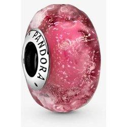 PANDORA 798872C00 Charm de Cristal de Murano Rosa Fantasía Ondulado