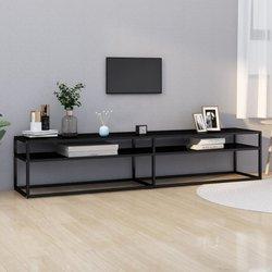 Soporte para TV Negro 200x40x40,5 cm Vidrio Templado